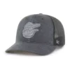 Baltimore Orioles '47 Boné Trucker Tingido, Corte Descontraído