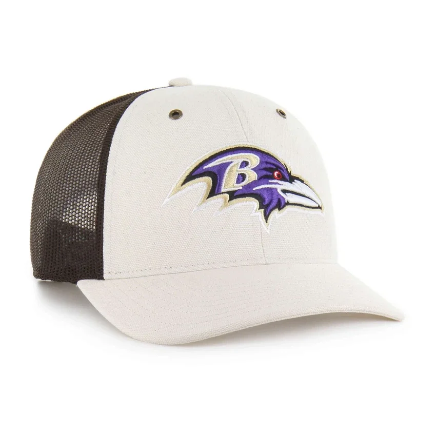 Baltimore Ravens '47 Boné Trucker sem tingir, corte descontraído