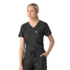 Blusa de trabalho feminina com estampado para usar por dentro das calças