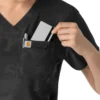 Blusa de trabalho feminina com estampado para usar por dentro das calças