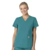 Blusa de trabalho feminina Force Essentials com decote em V