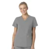 Blusa de trabalho feminina Force Essentials com decote em V