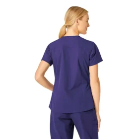 Blusa de trabalho feminina Force Essentials com decote em V
