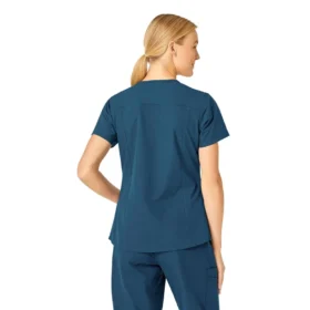 Blusa de trabalho feminina Force Essentials com decote em V