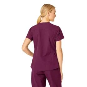 Blusa de trabalho feminina Force Essentials com decote em V