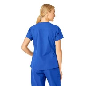 Blusa de trabalho feminina Force Essentials com decote em V