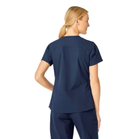 Blusa de trabalho feminina Force Essentials com decote em V