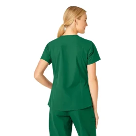 Blusa de trabalho feminina Force Essentials com decote em V