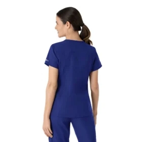 Blusa de trabalho feminina Force Essentials com decote em V