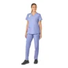 Blusa de trabalho feminina Force Essentials com decote em V