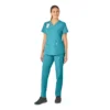 Blusa de trabalho feminina Force Essentials com decote em V