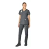 Blusa de trabalho feminina Force Essentials com decote em V
