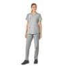 Blusa de trabalho feminina Force Essentials com decote em V