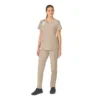 Blusa de trabalho feminina Force Essentials com decote em V