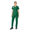 Blusa de trabalho feminina Force Essentials com decote em V