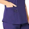 Blusa de trabalho feminina Force Essentials com decote em V