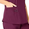 Blusa de trabalho feminina Force Essentials com decote em V