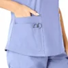 Blusa de trabalho feminina Force Essentials com decote em V