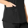 Blusa de trabalho feminina Force Essentials com decote em V