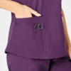 Blusa de trabalho feminina Force Essentials com decote em V