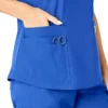 Blusa de trabalho feminina Force Essentials com decote em V