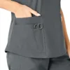 Blusa de trabalho feminina Force Essentials com decote em V
