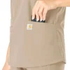 Blusa de trabalho feminina Force Essentials com decote em V