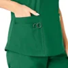 Blusa de trabalho feminina Force Essentials com decote em V