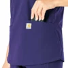 Blusa de trabalho feminina Force Essentials com decote em V