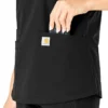 Blusa de trabalho feminina Force Essentials com decote em V