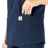 Blusa de trabalho feminina Force Essentials com decote em V
