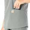 Blusa de trabalho feminina Force Essentials com decote em V