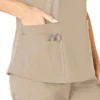 Blusa de trabalho feminina Force Essentials com decote em V