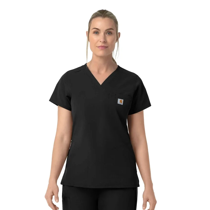 Blusa de trabalho feminina Rugged Flex Fld com decote em V