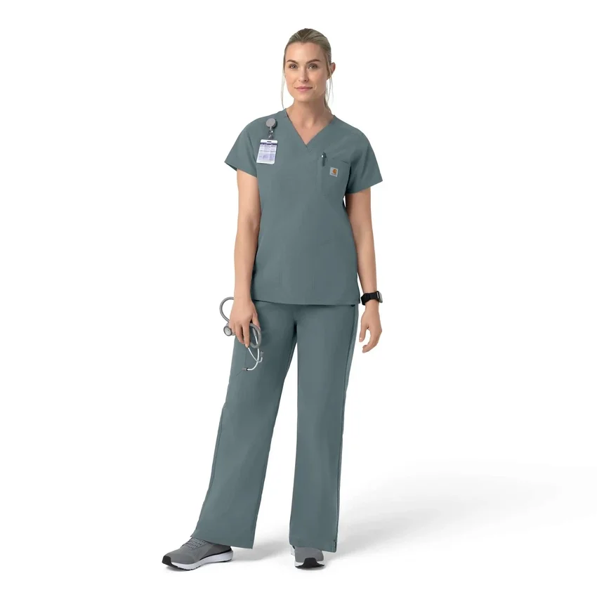 Blusa de trabalho feminina Rugged Flex Fld com decote em V