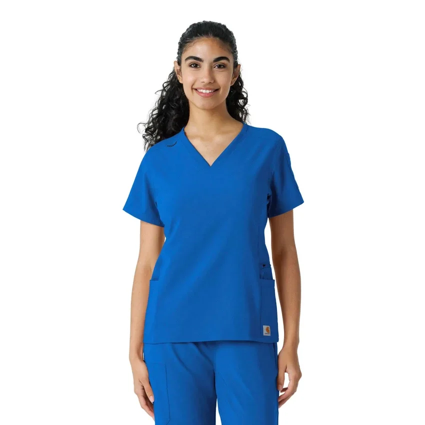 Blusa de trabalho Force Cross-Flex com painéis de malha para mulher