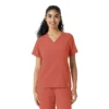 Blusa de trabalho Force Cross-Flex com painéis de malha para mulher