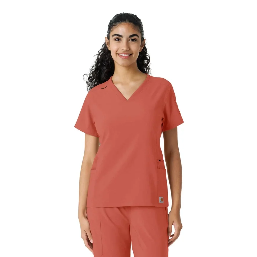 Blusa de trabalho Force Cross-Flex com painéis de malha para mulher