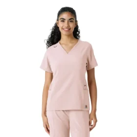 Blusa de trabalho Force Cross-Flex com painéis de malha para mulher