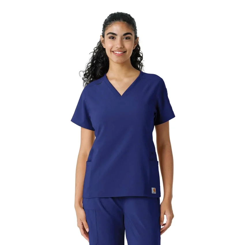 Blusa de trabalho Force Cross-Flex com painéis de malha para mulher