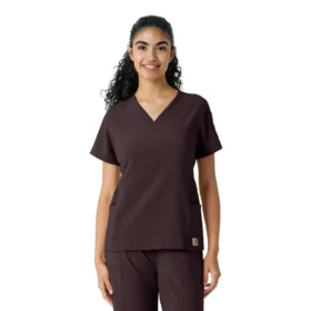 Blusa de trabalho Force Cross-Flex com painéis de malha para mulher