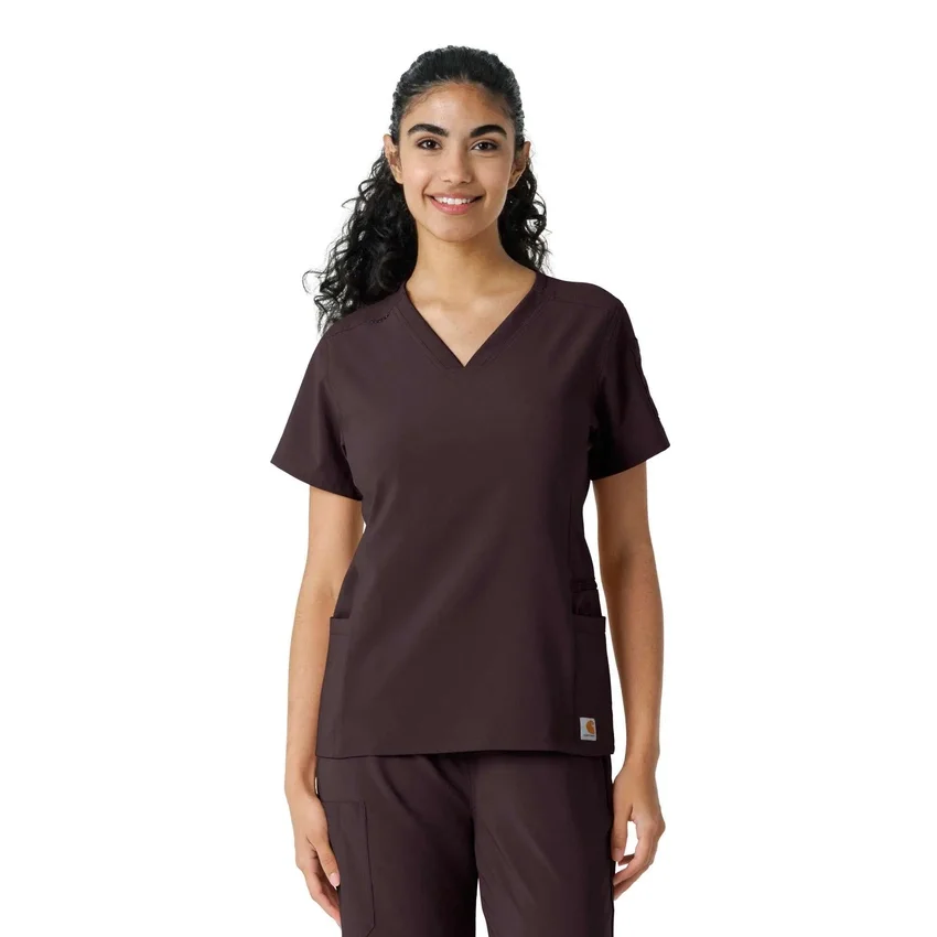Blusa de trabalho Force Cross-Flex com painéis de malha para mulher