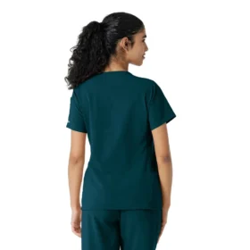 Blusa de trabalho Force Cross-Flex com painéis de malha para mulher