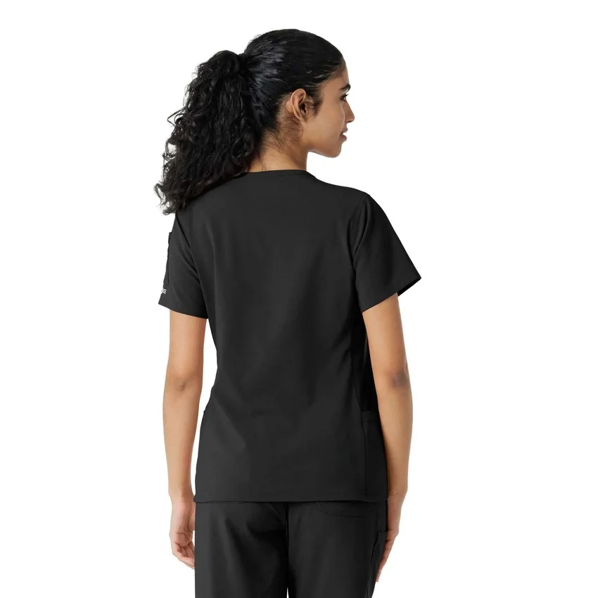 Blusa de trabalho Force Cross-Flex com painéis de malha para mulher