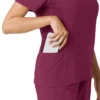 Blusa de trabalho Force Cross-Flex com painéis de malha para mulher