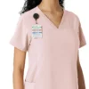 Blusa de trabalho Force Cross-Flex com painéis de malha para mulher