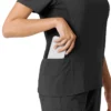 Blusa de trabalho Force Cross-Flex com painéis de malha para mulher