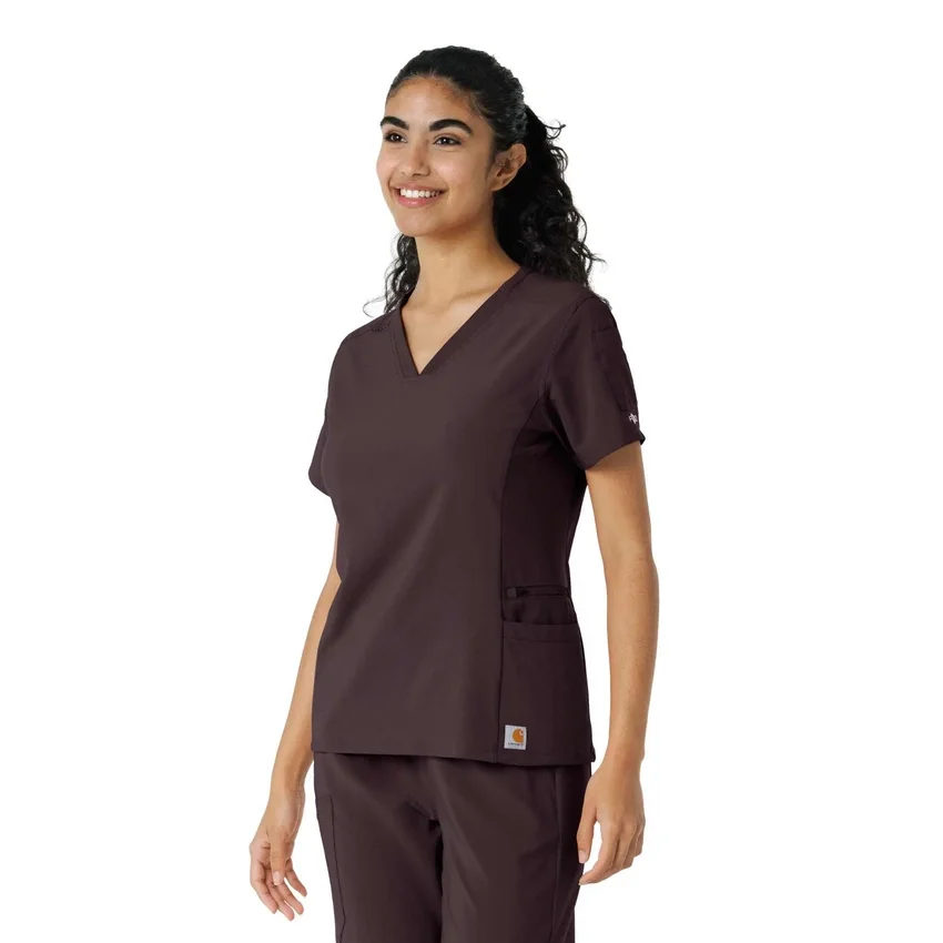 Blusa de trabalho Force Cross-Flex com painéis de malha para mulher