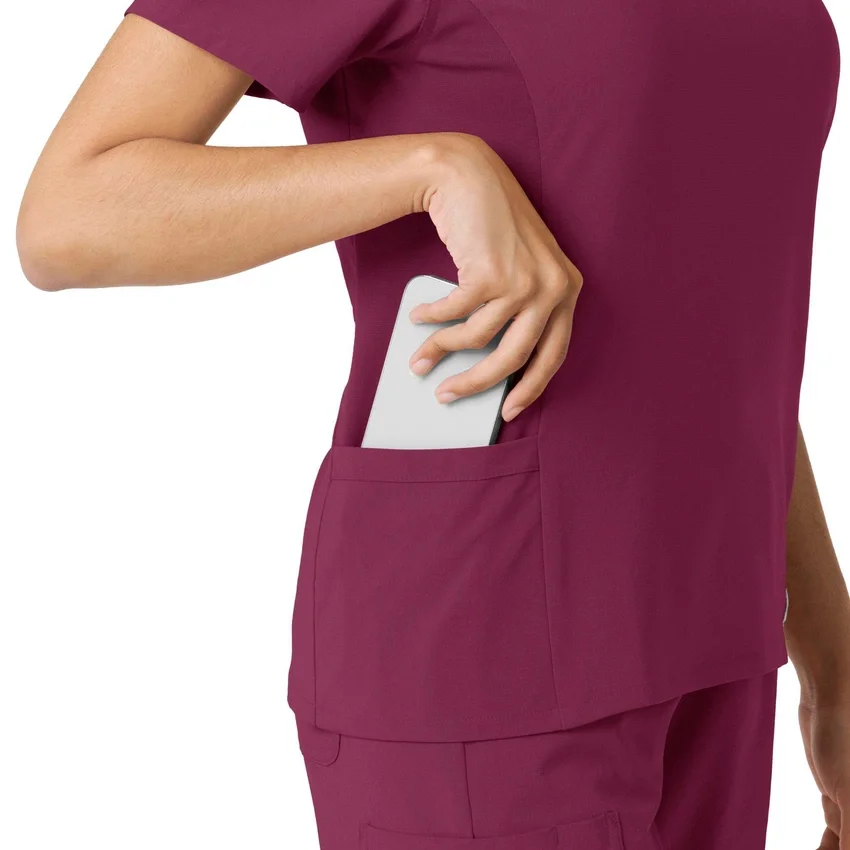 Blusa de trabalho Force Cross-Flex com painéis de malha para mulher