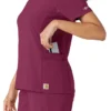 Blusa de trabalho Force Cross-Flex com painéis de malha para mulher